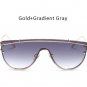 2016 New Oversized Women Flat Top Sunglasses Fashion Korea Brand Designer Steampunk Mirror Sun Glass