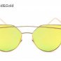 Women Cat eye Optical Glasses Frame 2017 New Brand Design Mirror Rose Gold Clear Cateye Sunglasses F