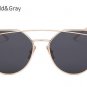 Women Cat eye Optical Glasses Frame 2017 New Brand Design Mirror Rose Gold Clear Cateye Sunglasses F