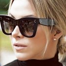 Fashion Rivet Cat Eye Sunglasses Women Ladies Luxury Brand Design Sun Glasses For Female