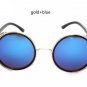 Steampunk Men\'s Vintage Round Sunglasses Men Women Brand Designer Retro Steam Punk Circle Mirror Su