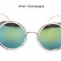 Steampunk Men\'s Vintage Round Sunglasses Men Women Brand Designer Retro Steam Punk Circle Mirror Su