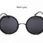 Steampunk Men\'s Vintage Round Sunglasses Men Women Brand Designer Retro Steam Punk Circle Mirror Su