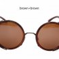 Steampunk Men\'s Vintage Round Sunglasses Men Women Brand Designer Retro Steam Punk Circle Mirror Su