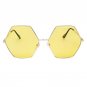 ROYAL GIRL 2017 New High Quality Big Frame Sunglasses Women Brand Designer Hexxagon Gradient Color G