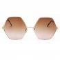 ROYAL GIRL 2017 New High Quality Big Frame Sunglasses Women Brand Designer Hexxagon Gradient Color G