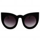 ROYAL GIRL 2017 Fashion Sexy Round Cat Eye Sunglasses Plush personality Border Velvet Frame Sun Glas