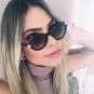 ROYAL GIRL Brand Designer Semi-Rimless Pointed Cat Eye Sunglasses Women vintage Sun glasses Mirror S
