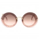 ROYAL GIRL Round Rimless Sunglasses Women Vintage Sun Glasses Women Female Brand Design Mirrored Len
