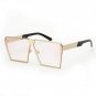 ROYAL GIRL Metal Unique Sunglasses Women Square Vintage retro ombre lens 2017 summer Fashion Glasses