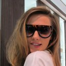 WINLA Sunglasses Fashion Women Flat Top Oversize Shield Shape Glasses Brand Design Vintage Sun glass