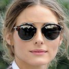 Classic Rose Gold Cat Eye Sunglasses Women Brands Designer Fashion Summer Cateye Pink Mirror Sun Gla