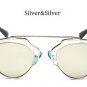 Classic Rose Gold Cat Eye Sunglasses Women Brands Designer Fashion Summer Cateye Pink Mirror Sun Gla