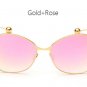 TSHING 2017 New Stylish Butterfly Sunglasses Women Fashion Pink Mirror Sun Glasses Clear Optics Fram