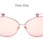TSHING 2017 New Stylish Butterfly Sunglasses Women Fashion Pink Mirror Sun Glasses Clear Optics Fram