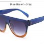 Women Flat Top Sunglasses Brand Designer Vintage Female Rivet Shades Big Frame Sun glasses UV400