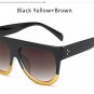 Women Flat Top Sunglasses Brand Designer Vintage Female Rivet Shades Big Frame Sun glasses UV400