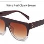 Women Flat Top Sunglasses Brand Designer Vintage Female Rivet Shades Big Frame Sun glasses UV400