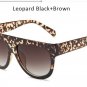 Women Flat Top Sunglasses Brand Designer Vintage Female Rivet Shades Big Frame Sun glasses UV400