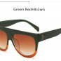 Women Flat Top Sunglasses Brand Designer Vintage Female Rivet Shades Big Frame Sun glasses UV400