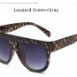 Women Flat Top Sunglasses Brand Designer Vintage Female Rivet Shades Big Frame Sun glasses UV400