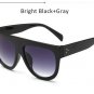 Women Flat Top Sunglasses Brand Designer Vintage Female Rivet Shades Big Frame Sun glasses UV400