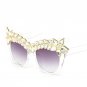 ROYAL GIRL Women Cat Eye Sunglasses Vintage Brand Designer Crystal Diamond Oversize Frame Glasses SS