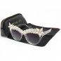 ROYAL GIRL Women Cat Eye Sunglasses Vintage Brand Designer Crystal Diamond Oversize Frame Glasses SS