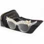 ROYAL GIRL Women Cat Eye Sunglasses Vintage Brand Designer Crystal Diamond Oversize Frame Glasses SS