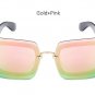 TSHING Brand Designer New Oversized Rimless Square Sunglasses Fashion Women Big Size Sun Glasses For
