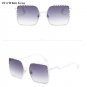 HBK 2017 Women Oversized Aviation Square Sunglasses Women Diamond New Fashion Brand Designer Black R