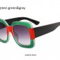 2018 New Fashion Oversized Red Green Women Sunglasses Luxury Italy Brand Square Sun Glasses For Fema