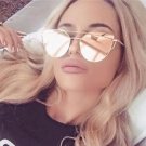 RunBird 2017 New Women Fahion Luxury Flat Top Cat Eye Sunglasses Women Twin Beam Sun Glasses Double-
