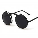 VINTAGE women STEAMPUNK SUNGLASSES round female steam punk OCULOS de sol ladies Men Retro SUN GLASSE
