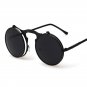 VINTAGE women STEAMPUNK SUNGLASSES round female steam punk OCULOS de sol ladies Men Retro SUN GLASSE