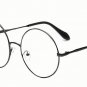 Clear Glasses Myopia Glasses Round Big Frame Transparent Women Men Clear Lens Optical Clear Aviator