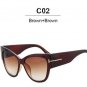New Fashion Brand Designer Cat Eye Women Sunglasses Sun Glasses Big Size Cateye Tom 2017 Vintage Ove