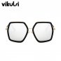 Square Luxury Sun Glasses Brand Designer Ladies Oversized Crystal Sunglasses Women Big Frame Mirror 