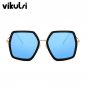 Square Luxury Sun Glasses Brand Designer Ladies Oversized Crystal Sunglasses Women Big Frame Mirror 