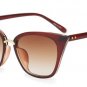Hikulity Eyewears Vintage Cat Eye Sunglasses Women Brand Design Oversized Retro Rivet Mirror Sun Gla