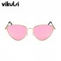 Retro Sexy Cat Eye Women Sunglasses Female Metal Frame Sunglasses Man Brand Designer Red Yellow Pink