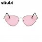 Retro Sexy Cat Eye Women Sunglasses Female Metal Frame Sunglasses Man Brand Designer Red Yellow Pink