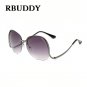 RBUDDY Sunglasses Women Oversize Brand Designer 2017 Big Size Female Clear Lens glasses Transparent