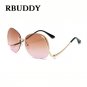 RBUDDY Sunglasses Women Oversize Brand Designer 2017 Big Size Female Clear Lens glasses Transparent