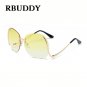 RBUDDY Sunglasses Women Oversize Brand Designer 2017 Big Size Female Clear Lens glasses Transparent