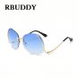 RBUDDY Sunglasses Women Oversize Brand Designer 2017 Big Size Female Clear Lens glasses Transparent