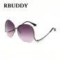 RBUDDY Sunglasses Women Oversize Brand Designer 2017 Big Size Female Clear Lens glasses Transparent
