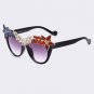 Winla New Arrival Crystal Diamond Cat Eye Sunglasses Women Luxury Brand Designer Vintage Stylish Sun
