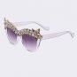 Winla New Arrival Crystal Diamond Cat Eye Sunglasses Women Luxury Brand Designer Vintage Stylish Sun