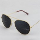 YOOSKE Holes Eyeglasses Vision Care Glasses New Fashion Retro Pinhole Sunglasses For Women Men Unise